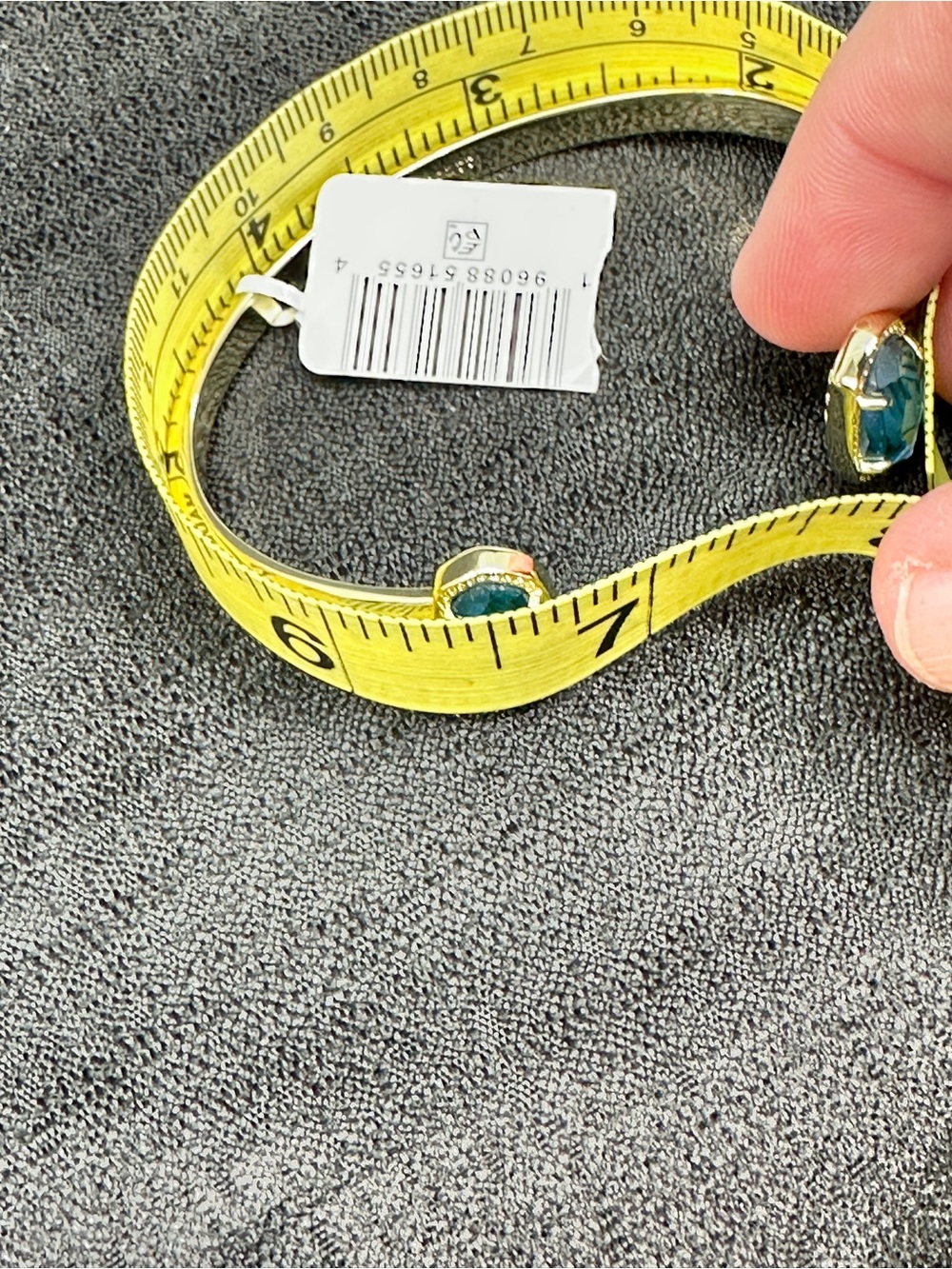 Kendra Scott Elton Cuff Bracelet Gold Teal Abalone W/Dust Bag - Picture 7 of 7